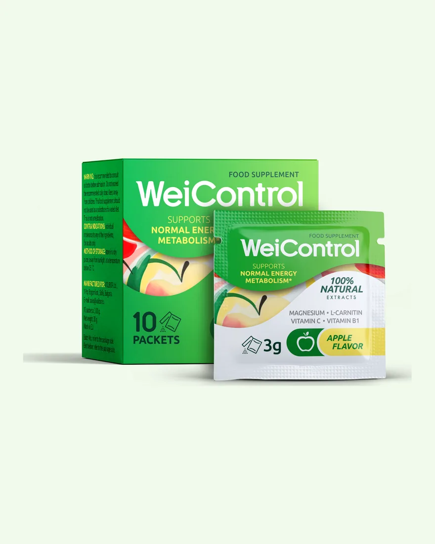 Cutie WeiControl cu 10 plicuri și un plic individual de 3 g
